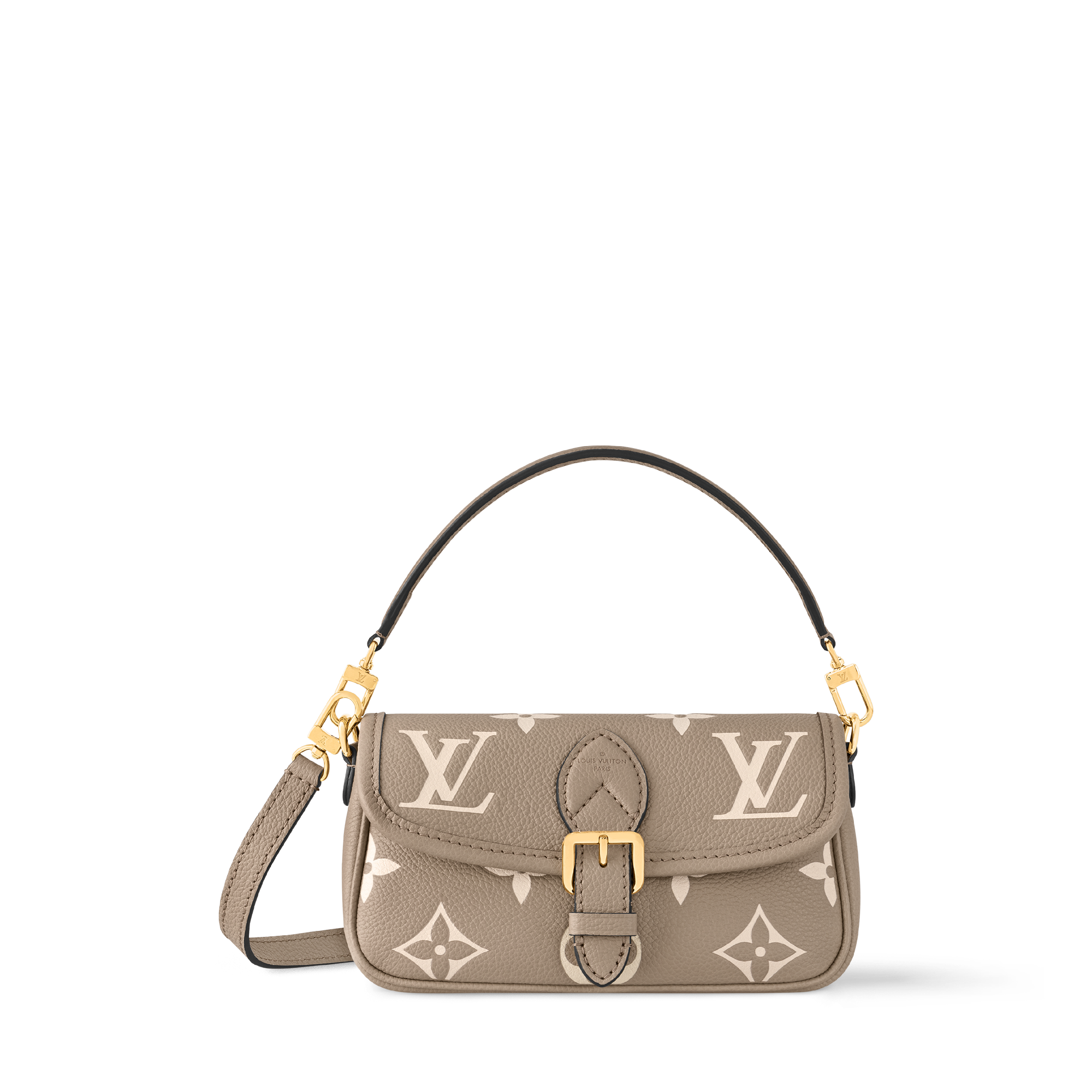 Nano Diane Bag - Luxury Bicolour Monogram Empreinte Leather Grey